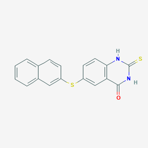 4-Hydroxy-2-mercapto-6-[2-naphthylthio]quinazoline