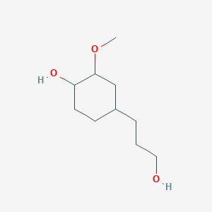 molecular formula C10H20O3 B12920330 4-(3-Hydroxypropyl)-2-methoxycyclohexanol 