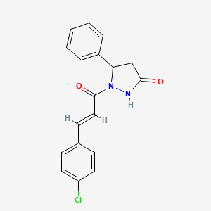 1-(3-(4-Chlorophenyl)acryloyl)-5-phenylpyrazolidin-3-one