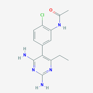 Acetamide, N-[2-chloro-5-(2,4-diamino-6-ethyl-5-pyrimidinyl)phenyl]-