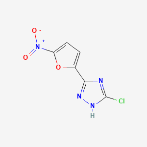 molecular formula C6H3ClN4O3 B12920392 s-Triazole, 3-chloro-5-(5-nitro-2-furyl)- CAS No. 41735-54-0