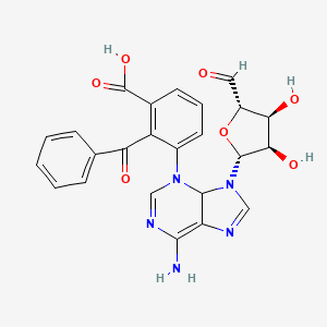 3-(6-Amino-9-((2R,3R,4S,5S)-5-formyl-3,4-dihydroxytetrahydrofuran-2-yl)-4,9-dihydro-3H-purin-3-yl)-2-benzoylbenzoic acid