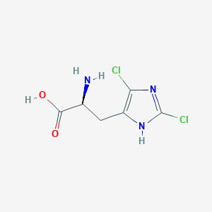 molecular formula C6H7Cl2N3O2 B12920426 2,5-Dichloro-L-histidine CAS No. 69609-49-0