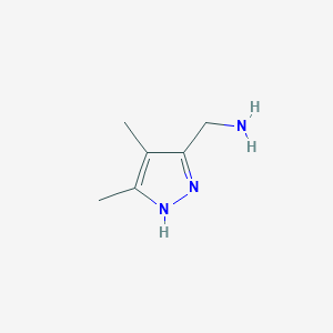 molecular formula C6H11N3 B12920436 (3,4-Dimethyl-1H-pyrazol-5-yl)methanamine 