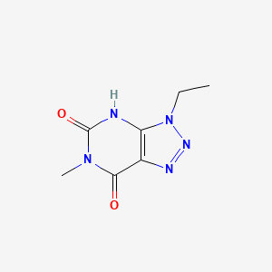 molecular formula C7H9N5O2 B12920457 3H-1,2,3-Triazolo[4,5-d]pyrimidine-5,7(4H,6H)-dione, 3-ethyl-6-methyl- CAS No. 143870-70-6