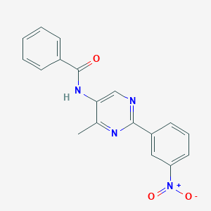 N-(4-Methyl-2-(3-nitrophenyl)pyrimidin-5-yl)benzamide