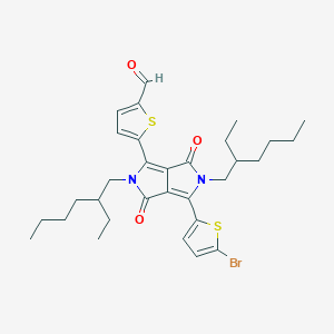 molecular formula C31H39BrN2O3S2 B12920510 2-Thiophenecarboxaldehyde, 5-[4-(5-bromo-2-thienyl)-2,5-bis(2-ethylhexyl)-2,3,5,6-tetrahydro-3,6-dioxopyrrolo[3,4-c]pyrrol-1-yl]- 