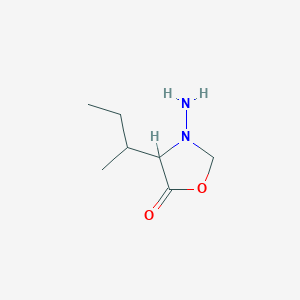 molecular formula C7H14N2O2 B12920515 3-Amino-4-(sec-butyl)oxazolidin-5-one 