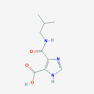 molecular formula C9H13N3O3 B12920536 4-[(2-Methylpropyl)carbamoyl]-1H-imidazole-5-carboxylic acid CAS No. 91473-55-1