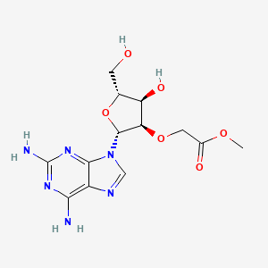 methyl 2-[(2R,3R,4R,5R)-2-(2,6-diaminopurin-9-yl)-4-hydroxy-5-(hydroxymethyl)oxolan-3-yl]oxyacetate