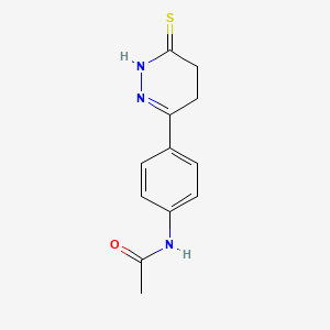 molecular formula C12H13N3OS B12920584 N-[4-(6-Sulfanylidene-1,4,5,6-tetrahydropyridazin-3-yl)phenyl]acetamide CAS No. 88492-18-6