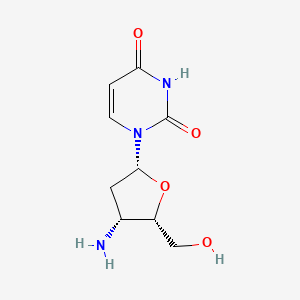 molecular formula C9H13N3O4 B12920586 3'-beta-Amino-2',3'-dideoxyuridine 