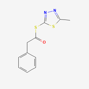 S-(5-Methyl-1,3,4-thiadiazol-2-yl) phenylethanethioate