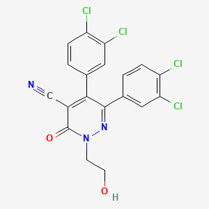 5,6-Bis(3,4-dichlorophenyl)-2-(2-hydroxyethyl)-3-oxo-2,3-dihydro-4-pyridazinecarbonitrile