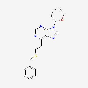 6-[2-(Benzylsulfanyl)ethyl]-9-(oxan-2-yl)-9H-purine