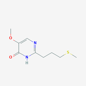 molecular formula C9H14N2O2S B12920614 5-Methoxy-2-[3-(methylsulfanyl)propyl]pyrimidin-4(3H)-one CAS No. 88570-36-9