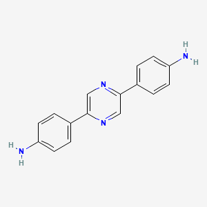 molecular formula C16H14N4 B12920641 4,4'-(Pyrazine-2,5-diyl)dianiline CAS No. 59447-32-4