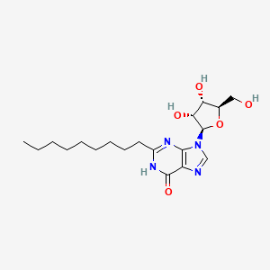 9-[(2R,3R,4S,5R)-3,4-dihydroxy-5-(hydroxymethyl)oxolan-2-yl]-2-nonyl-1H-purin-6-one