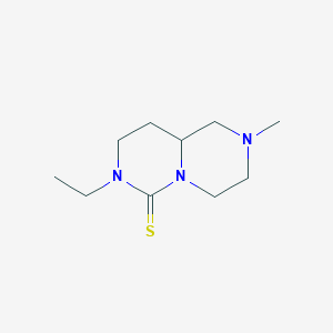 molecular formula C10H19N3S B12920663 7-Ethyl-2-methyloctahydro-6h-pyrazino[1,2-c]pyrimidine-6-thione CAS No. 56925-97-4