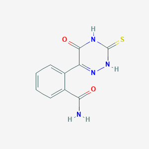 2-(5-Oxo-3-sulfanylidene-2,3,4,5-tetrahydro-1,2,4-triazin-6-yl)benzamide