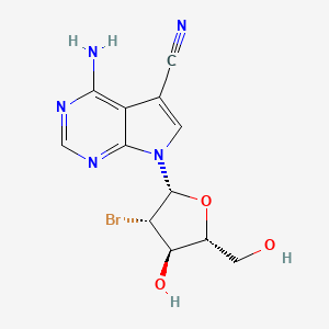 4-Amino-7-(3-bromo-4-hydroxy-5-hydroxymethyl-tetrahydro-furan-2-yl)-7H-pyrrolo(2,3-d)pyrimidine-5-carbonitrile