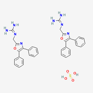 2-[(4,5-Diphenyl-1,3-oxazol-2-yl)methyl]guanidine;sulfuric acid