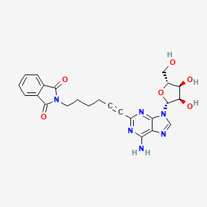 2-(6-(6-Amino-9-((2R,3R,4S,5R)-3,4-dihydroxy-5-(hydroxymethyl)tetrahydrofuran-2-yl)-9H-purin-2-yl)hex-5-yn-1-yl)isoindoline-1,3-dione