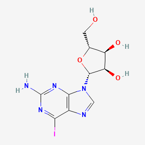 molecular formula C10H12IN5O4 B12920691 2-Amino-6-iodopurine ribonucleoside 