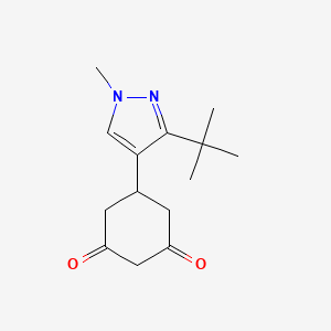 molecular formula C14H20N2O2 B12920695 5-(3-(tert-Butyl)-1-methyl-1H-pyrazol-4-yl)cyclohexane-1,3-dione 