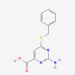 2-Amino-6-(benzylsulfanyl)pyrimidine-4-carboxylic acid