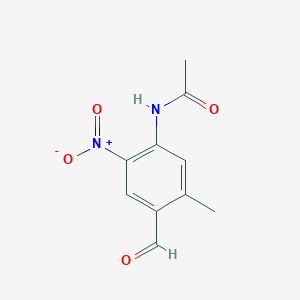 molecular formula C10H10N2O4 B12920727 N-(4-formyl-5-methyl-2-nitrophenyl)acetamide CAS No. 126436-28-0