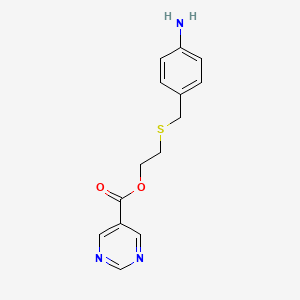 2-[(4-Aminophenyl)methylsulfanyl]ethyl pyrimidine-5-carboxylate