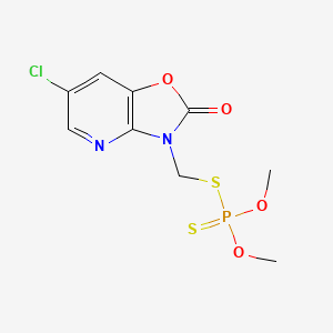 Phosphorodithioic acid, S-((6-chloro-2-oxooxazolo(4,5-b)pyridin-3(2H)-yl)methyl) O,O-dimethyl ester