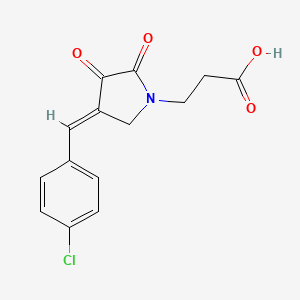 3-(4-(4-Chlorobenzylidene)-2,3-dioxopyrrolidin-1-yl)propanoic acid