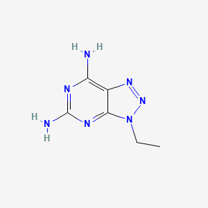 molecular formula C6H9N7 B12920775 3-Ethyltriazolo[4,5-d]pyrimidine-5,7-diamine CAS No. 7256-20-4