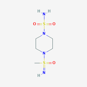 molecular formula C5H14N4O3S2 B12920776 4-(S-Methylsulfonimidoyl)piperazine-1-sulfonamide 