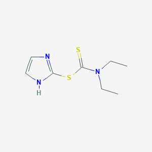 molecular formula C8H13N3S2 B12920788 1H-Imidazol-2-yl diethylcarbamodithioate CAS No. 62652-39-5