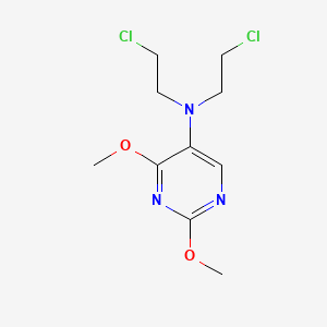 molecular formula C10H15Cl2N3O2 B12920798 N,N-Bis(2-chloroethyl)-2,4-dimethoxypyrimidin-5-amine CAS No. 62756-88-1