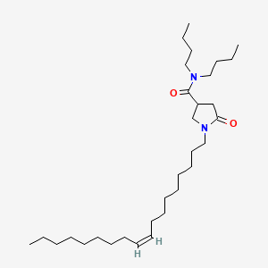 molecular formula C31H58N2O2 B12920805 (Z)-N,N-Dibutyl-1-(octadec-9-enyl)-5-oxopyrrolidine-3-carboxamide CAS No. 93893-27-7