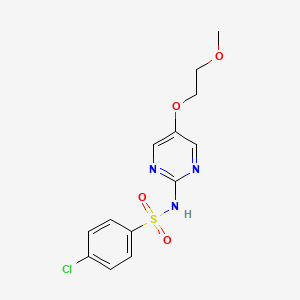 4-Chloro-N-[5-(2-methoxyethoxy)pyrimidin-2-yl]benzene-1-sulfonamide