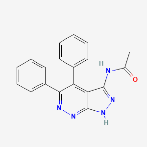 molecular formula C19H15N5O B12920829 Acetamide, N-(4,5-diphenyl-1H-pyrazolo[3,4-c]pyridazin-3-yl)- CAS No. 122505-71-9