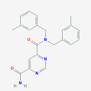 N4,N4-Bis(3-methylbenzyl)pyrimidine-4,6-dicarboxamide