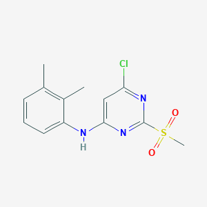 molecular formula C13H14ClN3O2S B12920853 6-Chloro-N-(2,3-dimethylphenyl)-2-(methanesulfonyl)pyrimidin-4-amine CAS No. 86627-00-1