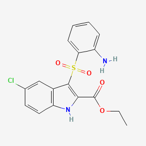 1H-Indole-2-carboxylic acid, 3-((2-aminophenyl)sulfonyl)-5-chloro-, ethyl ester