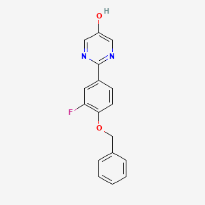 2-(4-(Benzyloxy)-3-fluorophenyl)pyrimidin-5-ol