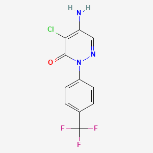 5-Amino-4-chloro-2-(4-(trifluoromethyl)phenyl)pyridazin-3(2H)-one