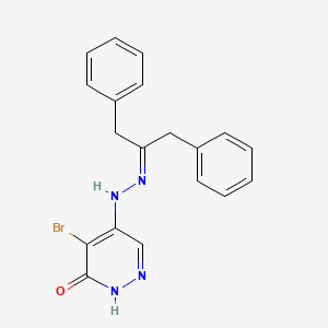 4-Bromo-5-(2-(1,3-diphenylpropan-2-ylidene)hydrazinyl)pyridazin-3(2H)-one