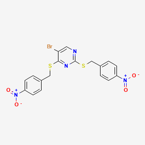 5-Bromo-2,4-bis[(4-nitrobenzyl)sulfanyl]pyrimidine