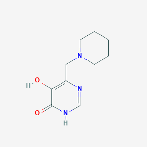 molecular formula C10H15N3O2 B12920992 5-Hydroxy-6-(piperidin-1-ylmethyl)pyrimidin-4(1h)-one CAS No. 13943-17-4