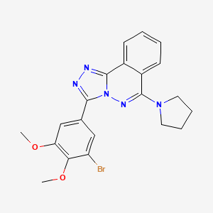 1,2,4-Triazolo(3,4-a)phthalazine, 3-(3-bromo-4,5-dimethoxyphenyl)-6-(1-pyrrolidinyl)-